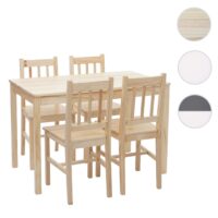 Esszimmer-Set Sitzgruppe Massivholz Landhaus 110cm Kiefer lasiert