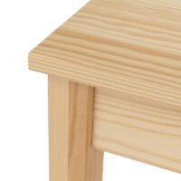 Esszimmer-Set Sitzgruppe Massivholz Kiefer Landhaus 110cm natur Polster grau