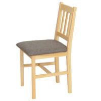 Esszimmer-Set Sitzgruppe Massivholz Kiefer Landhaus 110cm natur Polster grau