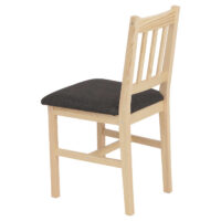 Esszimmer-Set Sitzgruppe Massivholz Kiefer Landhaus 110cm natur Polster schwarz