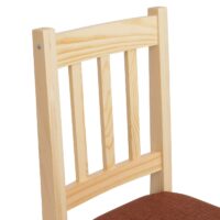 Esszimmer-Set Sitzgruppe Massivholz Kiefer Landhaus 110cm natur Polster terrakotta