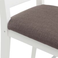 Esszimmer-Set Sitzgruppe Massivholz Kiefer Landhaus 110cm weiss Polster grau
