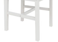 Esszimmer-Set Sitzgruppe Massivholz Kiefer Landhaus 110cm weiss Polster grau