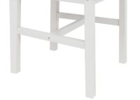 Esszimmer-Set Sitzgruppe Massivholz Kiefer Landhaus 110cm weiss Polster schwarz