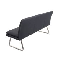 Esszimmer-Set Sitzgruppe Stoff Edelstahl 180cm dunkelgrau