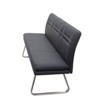 Esszimmer-Set Esszimmergruppe Stoff Edelstahl 180cm dunkelgrau