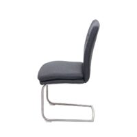 Esszimmer-Set Esszimmergruppe Stoff Edelstahl 180cm dunkelgrau