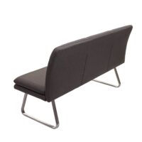 Esszimmer-Set Esszimmergruppe Stoff Edelstahl 160cm grau-braun