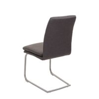 Esszimmer-Set Esszimmergruppe Stoff Edelstahl 160cm grau-braun
