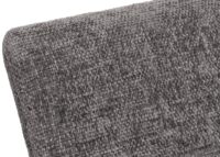 Esszimmer-Set 2er-Set Stuhl und Sitzbank 160cm Edelstahl Chenille dunkelgrau