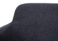 Esszimmer-Set 2er-Set Stuhl und Sitzbank Stoff anthrazit