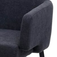 Esszimmer-Set 2er-Set Stuhl und Sitzbank Stoff anthrazit