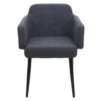 Esszimmer-Set 2er-Set Stuhl und Sitzbank Stoff anthrazit