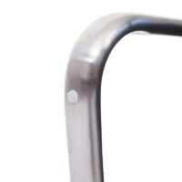 Esszimmerbank Sitzbank Stoff Edelstahl 180cm grau-braun