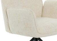 Esszimmerstuhl Küchenstuhl Armlehne drehbar Auto-Position Chenille Öko-Tex creme