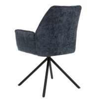 Esszimmerstuhl Küchenstuhl Armlehne drehbar Auto-Position Chenille Öko-Tex dunkelblau