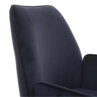 Esszimmerstuhl Küchenstuhl Armlehne drehbar Auto-Position Samt anthrazit-blau Edelstahl