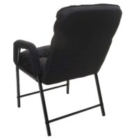 Esszimmerstuhl Polsterstuhl 160kg Rückenlehne verstellbar Metall Stoff schwarz