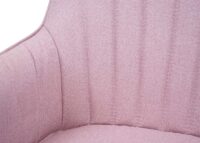 Esszimmerstuhl Küchenstuhl Armlehnstuhl Retro Stahl Stoff rosa
