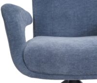Esszimmerstuhl Küchenstuhl drehbar Auto-Return Chenille graublau