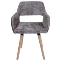 Esszimmerstuhl Küchenstuhl Polsterstuhl Holz Chenille braun