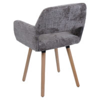 Esszimmerstuhl Küchenstuhl Polsterstuhl Holz Chenille braun