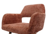 Esszimmerstuhl Küchenstuhl Polsterstuhl Holz Chenille terrakotta