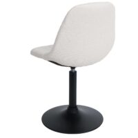 Esszimmerstuhl Küchenstuhl Drehstuhl Stahl Bouclé creme
