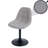 Esszimmerstuhl Küchenstuhl Drehstuhl Stahl Bouclé taupe