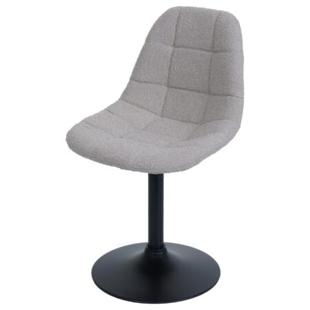 Esszimmerstuhl Küchenstuhl Drehstuhl Stahl Bouclé taupe