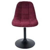 Esszimmerstuhl Küchenstuhl Drehstuhl Stahl Chenille bordeaux