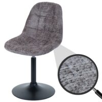 Esszimmerstuhl Küchenstuhl Drehstuhl Stahl Chenille braun