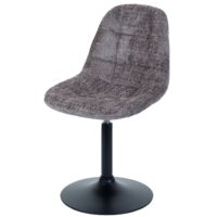 Esszimmerstuhl Küchenstuhl Drehstuhl Stahl Chenille braun