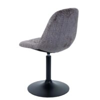 Esszimmerstuhl Küchenstuhl Drehstuhl Stahl Chenille braun