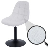 Esszimmerstuhl Küchenstuhl Drehstuhl Stahl Chenille creme