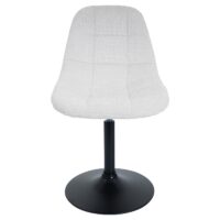 Esszimmerstuhl Küchenstuhl Drehstuhl Stahl Chenille creme