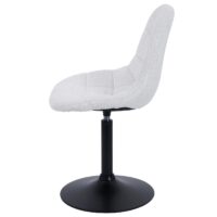 Esszimmerstuhl Küchenstuhl Drehstuhl Stahl Chenille creme