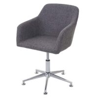 Esszimmerstuhl Drehstuhl höhenverstellbar Textil grau