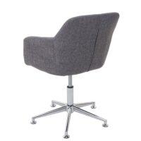 Esszimmerstuhl Drehstuhl höhenverstellbar Textil grau