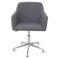 Esszimmerstuhl Drehstuhl höhenverstellbar Textil grau