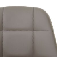 Esszimmerstuhl Drehstuhl Retro 50er Jahre Kunstleder taupe-grau Chromfuss