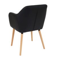 Esszimmerstuhl Küchenstuhl Retro 50er Jahre Kunstleder schwarz helle Beine