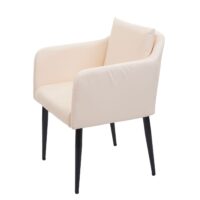 Esszimmerstuhl Küchenstuhl Lehnstuhl Kunstleder creme-beige