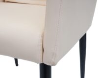 Esszimmerstuhl Küchenstuhl Lehnstuhl Kunstleder creme-beige