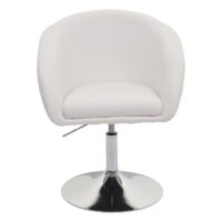 Esszimmerstuhl Drehstuhl Loungesessel Stoff creme-weiss
