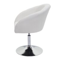 Esszimmerstuhl Drehstuhl Loungesessel Stoff creme-weiss