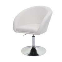 Esszimmerstuhl Drehstuhl Loungesessel Stoff creme-weiss