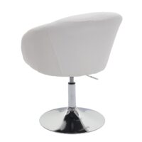 Esszimmerstuhl Drehstuhl Loungesessel Stoff creme-weiss