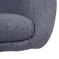 Esszimmerstuhl Drehstuhl Loungesessel Stoff dunkelgrau