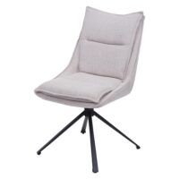 Esszimmerstuhl Küchenstuhl drehbar Auto-Return Stoff Öko-Tex creme-beige